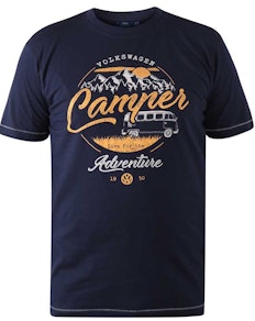 D555 Official VW Camper Printed T-Shirt Navy 